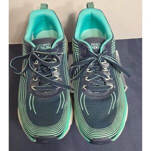 SKECHERS WOMEN'S SZ 7.5 MAX CUSHIONING ELITE 17693 NVTQ RUNNING SHOES BLUE